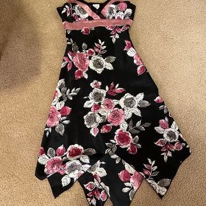 Empire floral silky dress